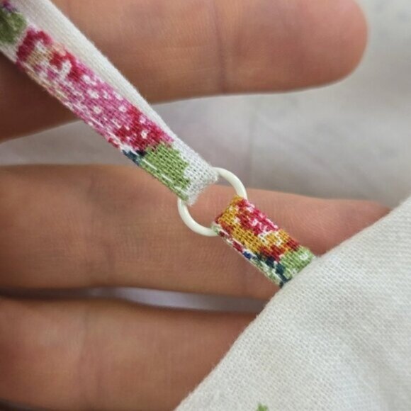 NWT Rachel Zoe Women White Linen Blend Crop Cami Top Knot Embroidery Print Sz S - Picture 4 of 12